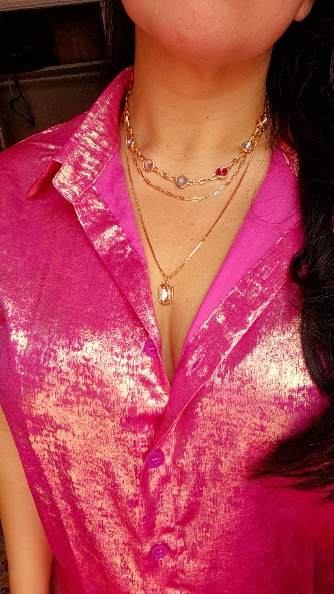 Gem 3 Layer Necklace