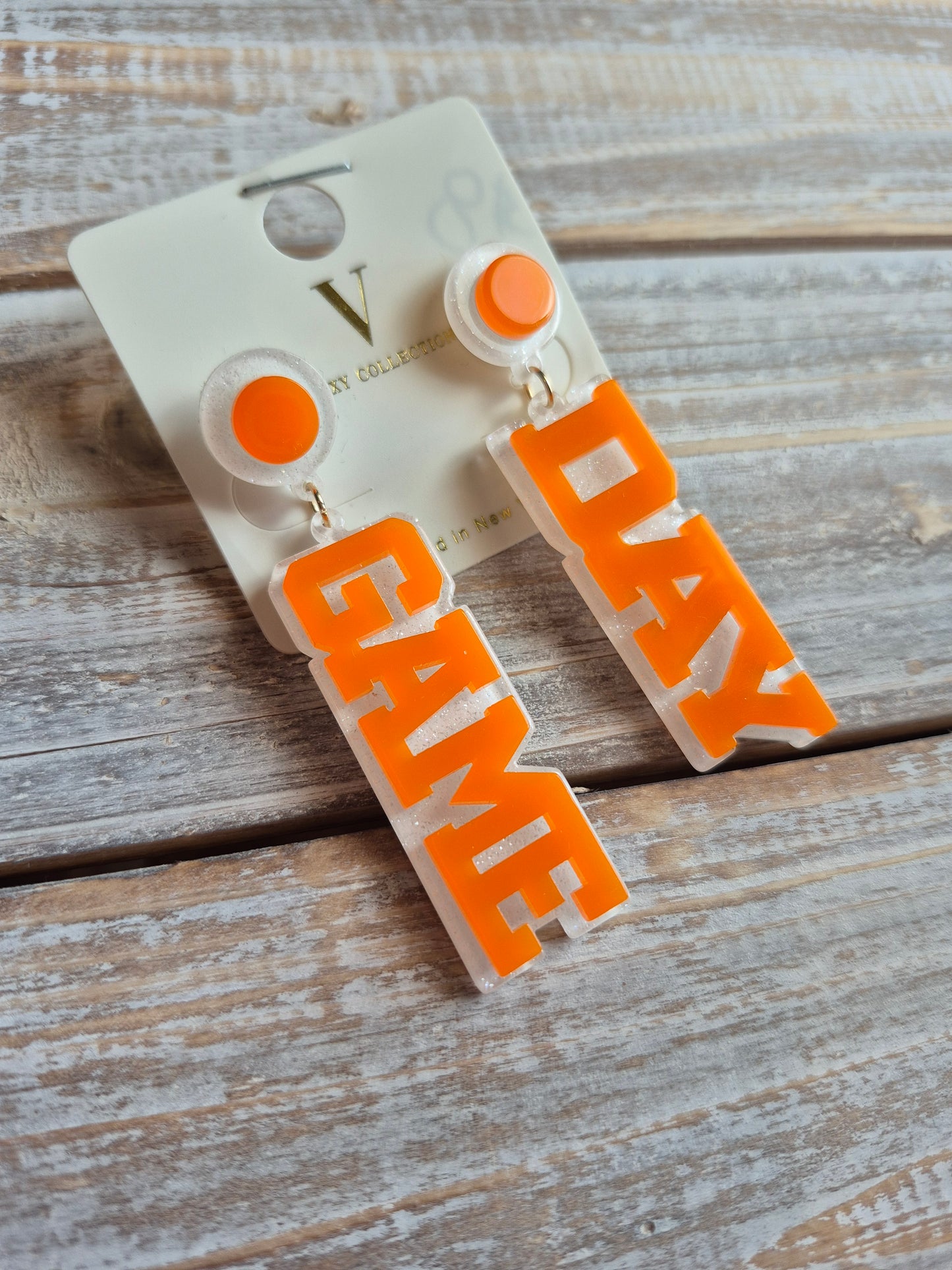 Acrylic Game Day Earrings