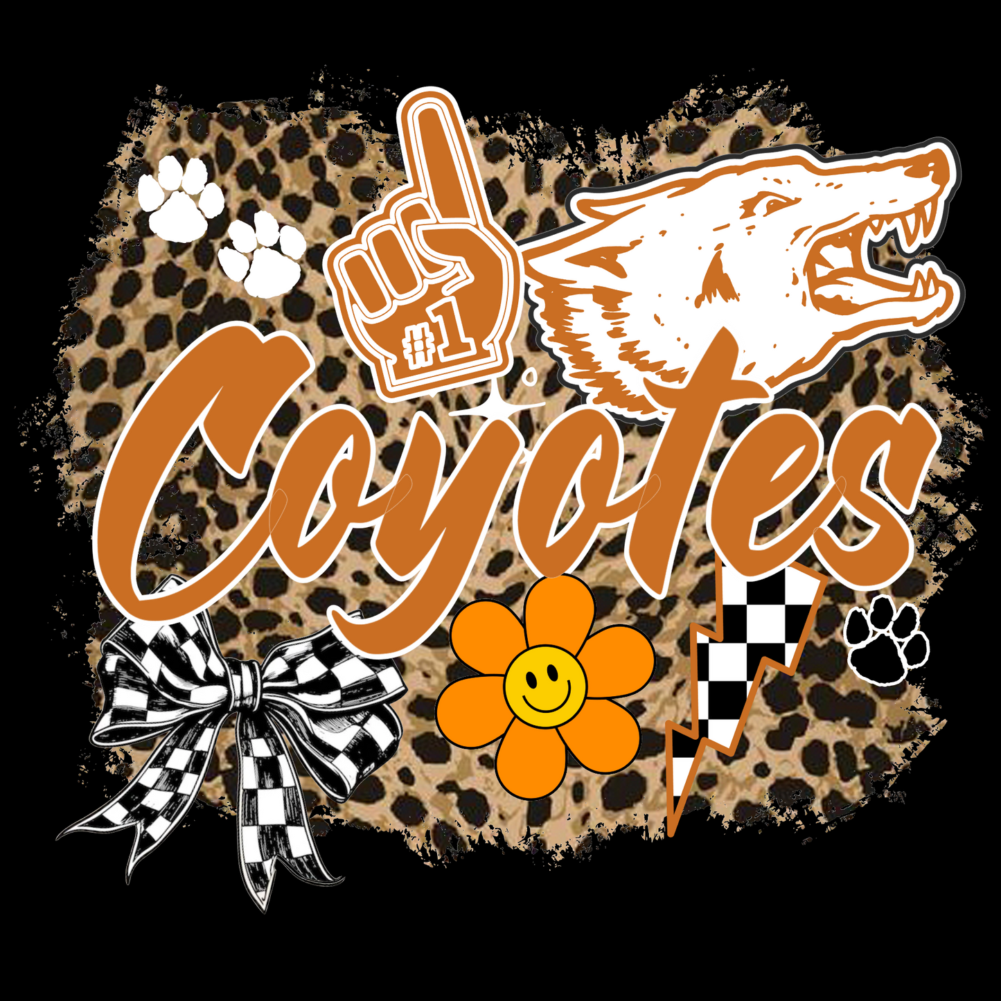 Cheetah Retro Mascot Collage