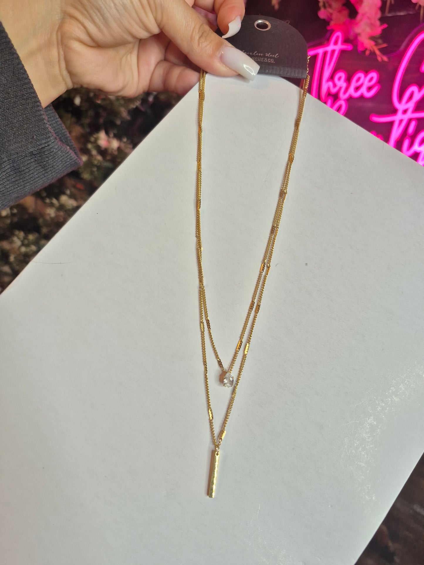 Gem 2 piece Necklace