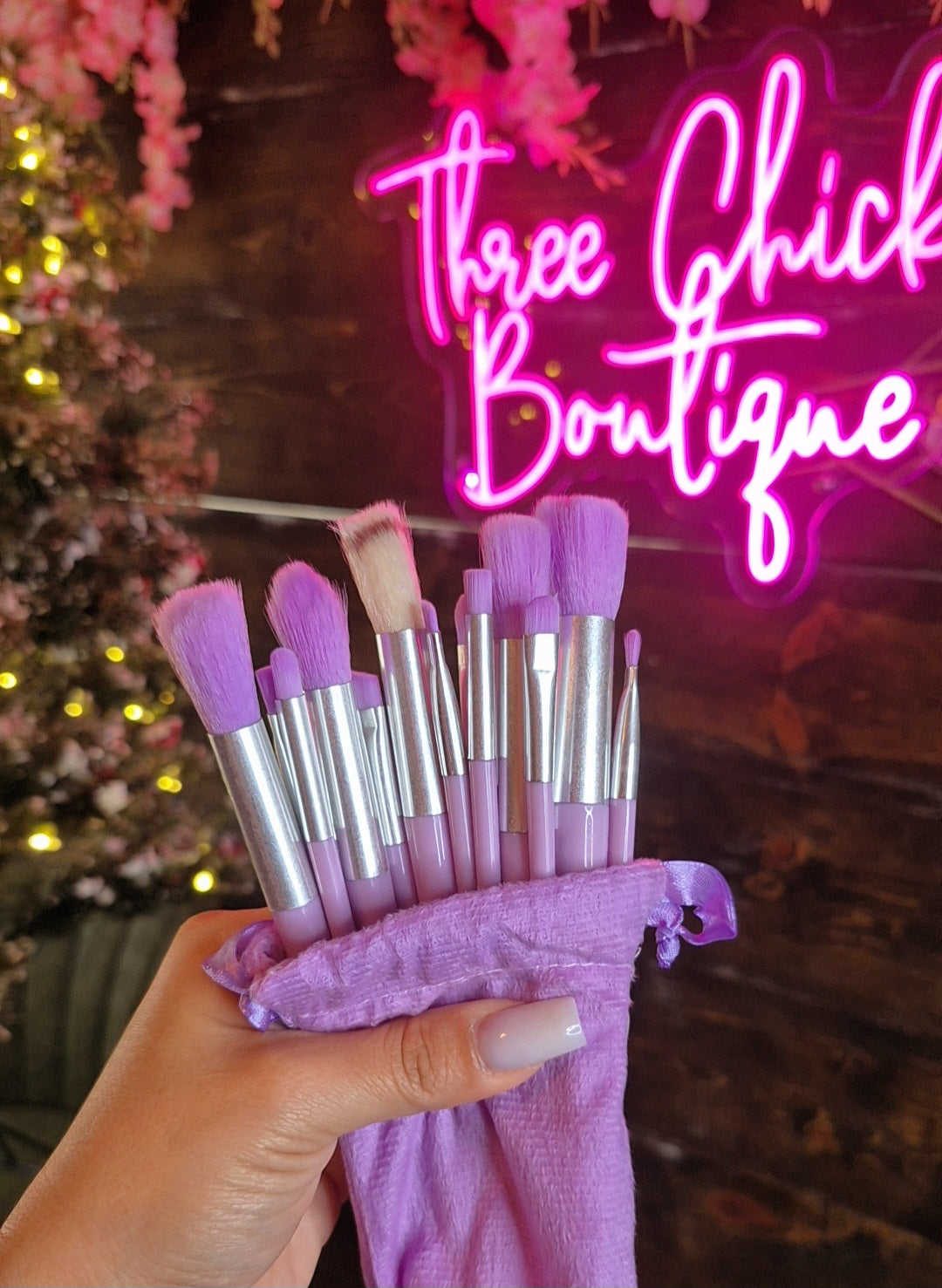 13 Piece Make-Up Brush Set- Lavender