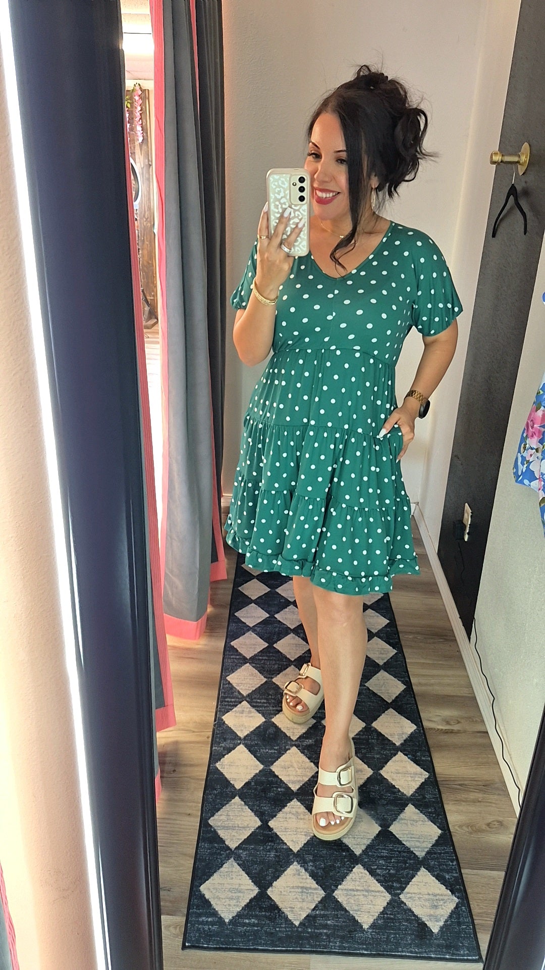 Green Polka Dress