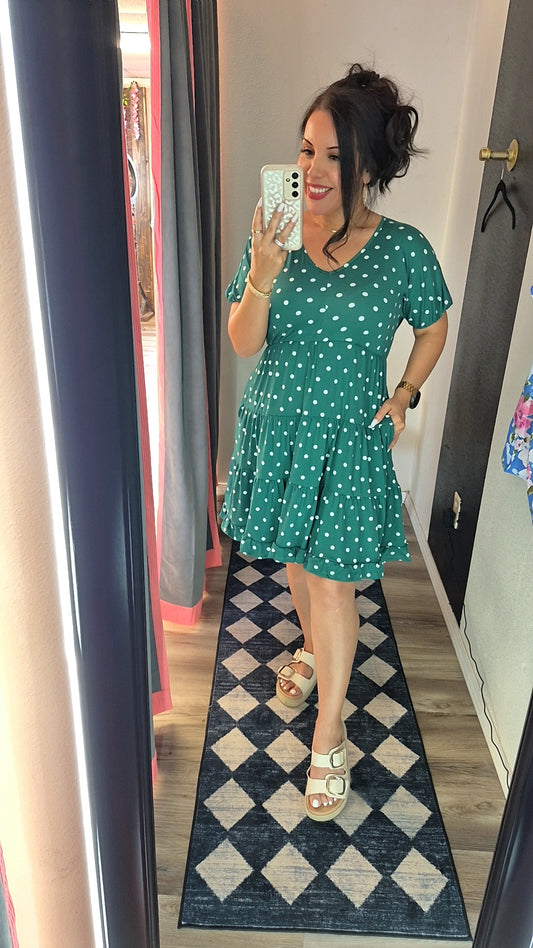 Green Polka Dress
