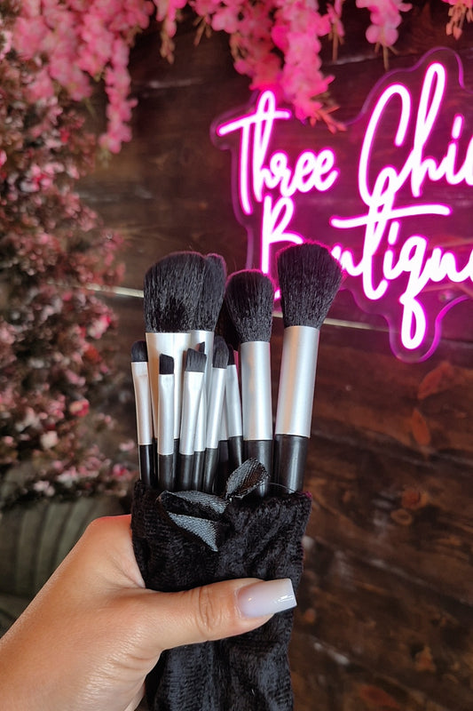 13 Piece Make-Up Brush Set- Black