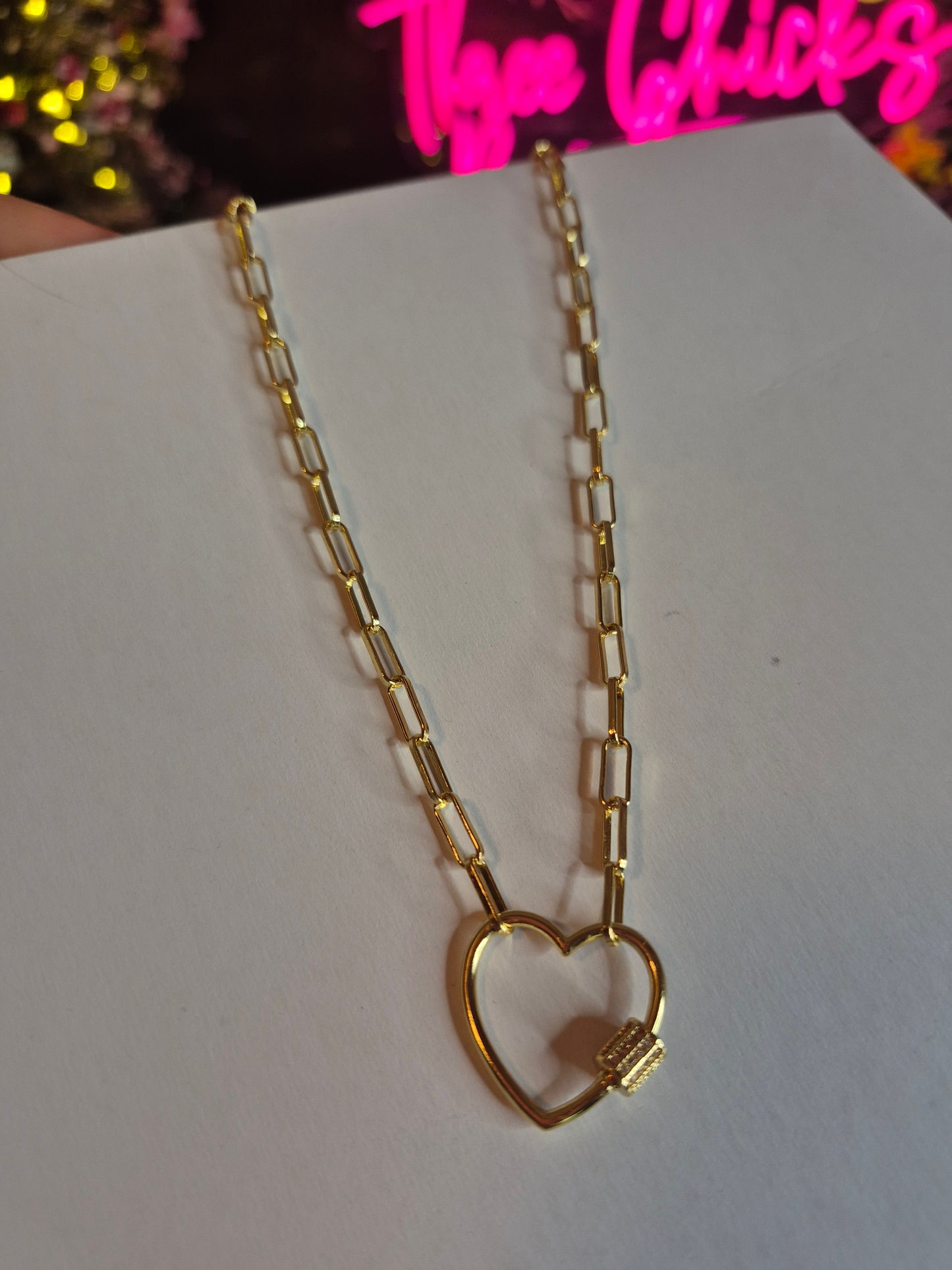 Heart Cuffed Necklace