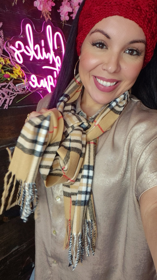Burr Plaid Scarf