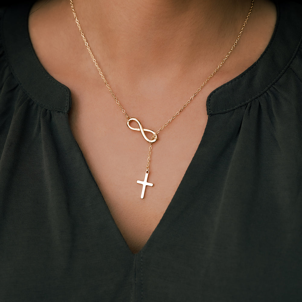 Infinity Cross Pendant Necklace